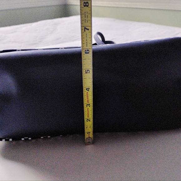 NWT - Kenneth Cole Reaction Black & White PVC Tote Bag H 10" × L 17" × D 6" - Picture 7 of 8